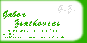 gabor zsatkovics business card